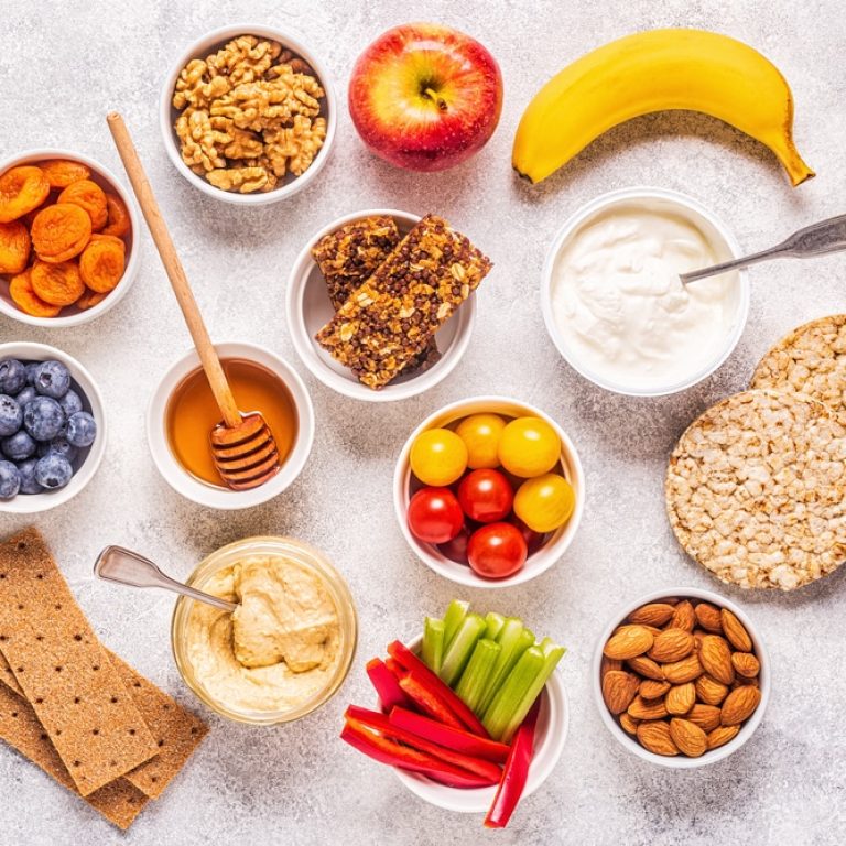 Healthy,Snack,Concept,,Top,View.