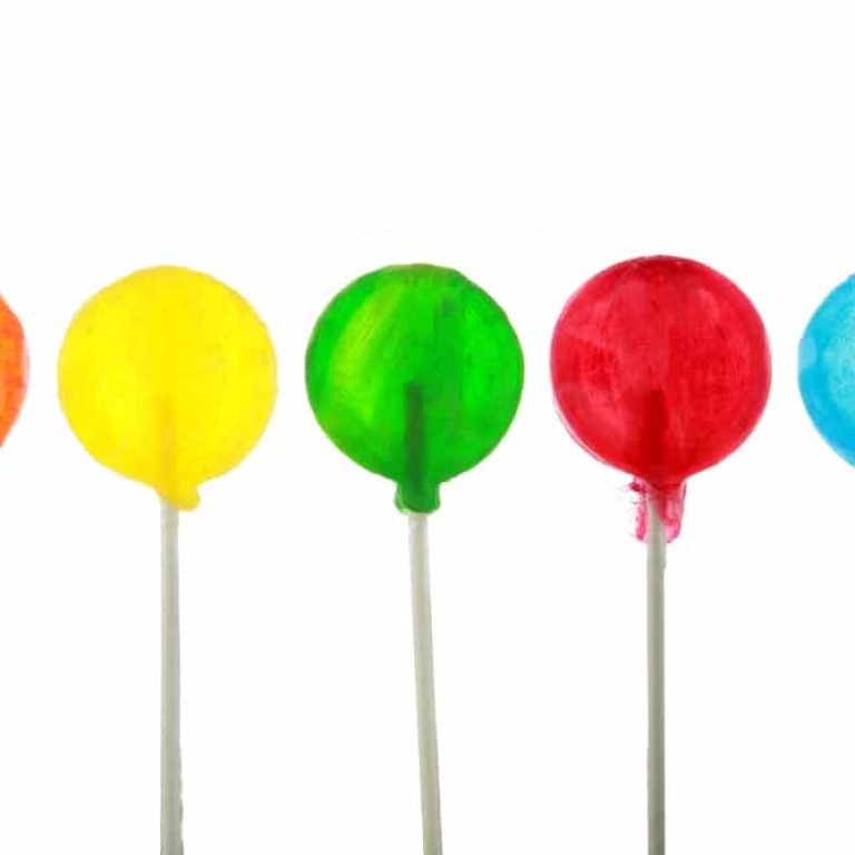 Lollypops,Isolated,On,White