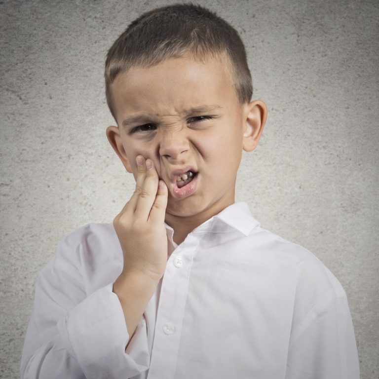 Child,Toothache.,Closeup,Portrait,Boy,With,Sensitive,Tooth,Ache,Crown