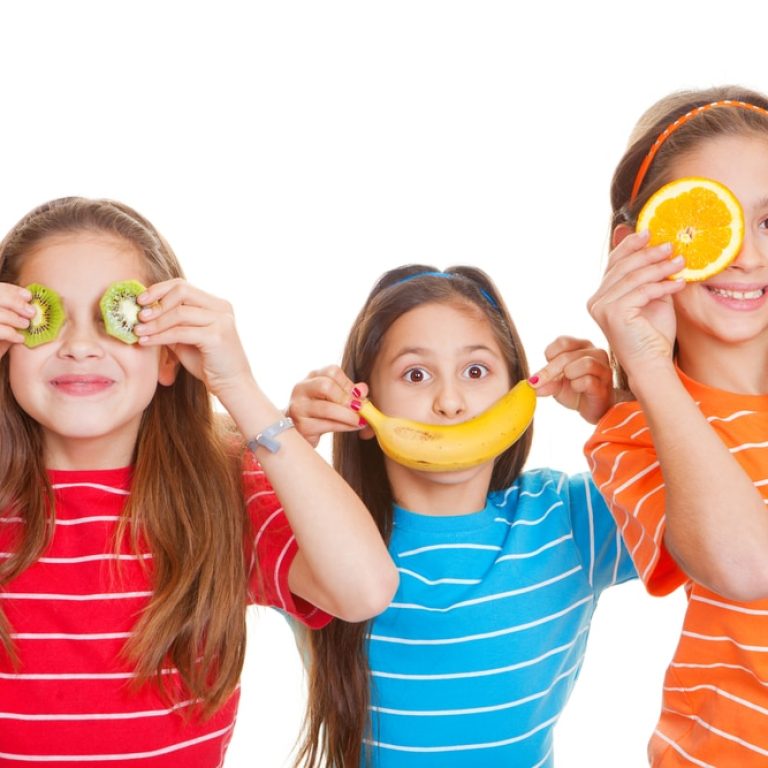 Kids,Eating,Healthy,Fresh,Fruit,Diet,Concept